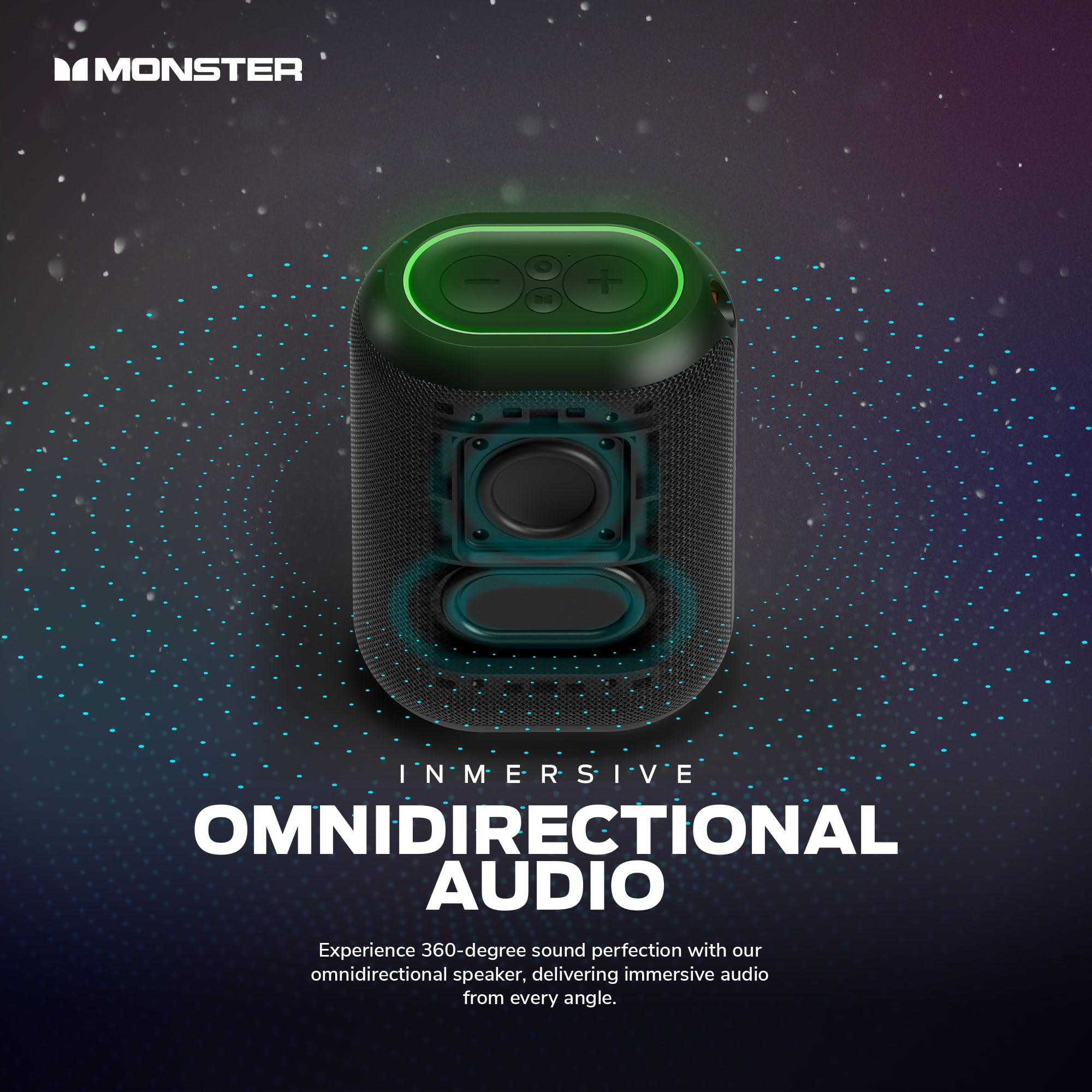 Monster DNA One Portable Bluetooth Speaker, Loud Speaker with 360